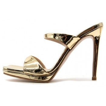 metallic leather high heel sandals σε προσφορά