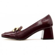  patent leather mid heel mocassins women fardoulis