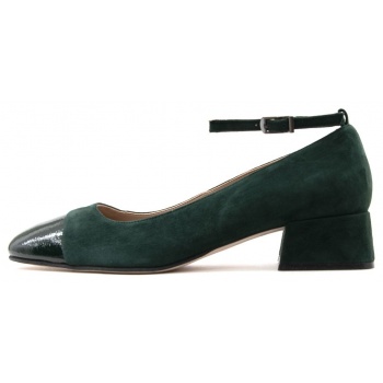 suede leather mary jane mid heel pumps σε προσφορά