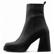  leather mid heel ankle boots women inuovo