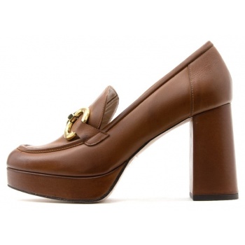 leather high heel loafers women mourtzi σε προσφορά