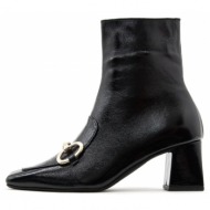  patent leather mid heel ankle boots women bacali collection