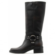  leather mid heel boots women debutto donna