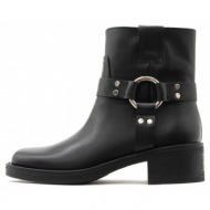  leather mid heel ankle boots women debutto donna
