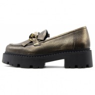  metallic leather chunky loafers women mourtzi