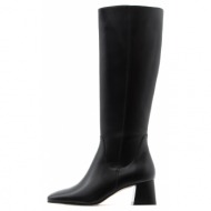  leather mid heel long boots women fardoulis