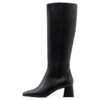 leather mid heel long boots women σε προσφορά