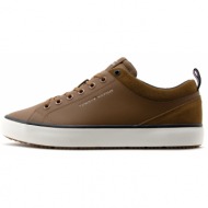  leather mix vulc cleat sneakers men tommy hilfiger