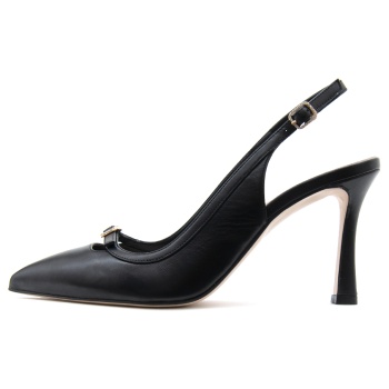 leather slingback high heel pumps women