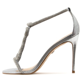 e63901 leather strass high heel sandals