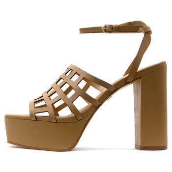 e64020 leather high heel sandals women