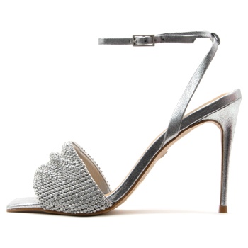 e64353 leather strass high heel sandals