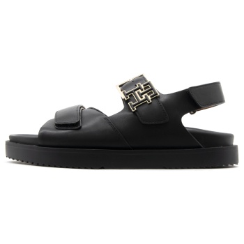 leather hardware sporty flat sandals