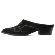  suede leather mid heel mules women i athens