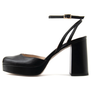 leather slingback mary jane high heel