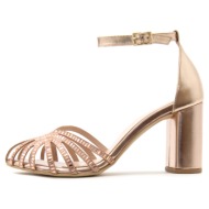  metallic leather high heel sandals women bacali collection