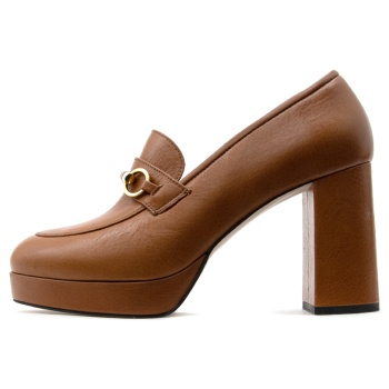 leather high heel moccasins women σε προσφορά