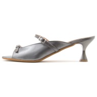  metallic leather mary jane mid heel mules women i athens