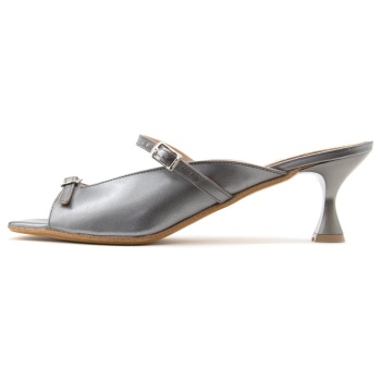 metallic leather mary jane mid heel