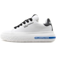  leather lace up sneakers women karl lagerfeld