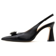  leather slingback high heel pumps women paola ferri