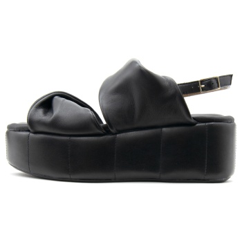 leather flatform sandals women paola