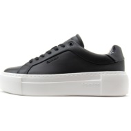  leather lace up platform sneakers women calvin klein