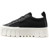  tommy jeans leather mix media chunky sneakers women