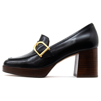 gailea leather high heel moccasins