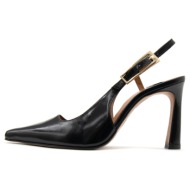  lades leather high heel slingback pumps women angel alarcon