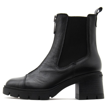 cervo leather mid heel chelsea boots