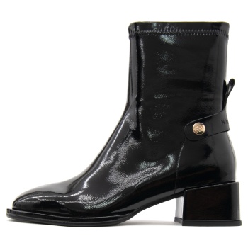 blake patent leather mid heel ankle