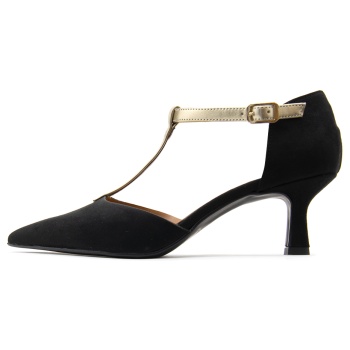 suede leather mid heel pumps women once σε προσφορά