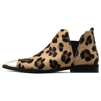 pony skin leather animal print ankle