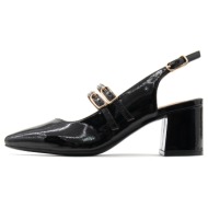  sodus patent leather slingback mid heel pumps women gioseppo