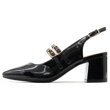 sodus patent leather slingback mid heel