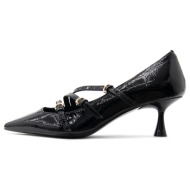  daisy-d patent leather mid heel pumps women favela