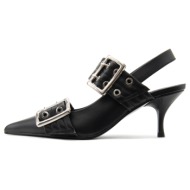  timely leather slingback mid heel pumps women jeffrey campbell