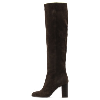 suede leather high heel long boots σε προσφορά