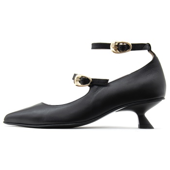 leather mary jane mid heel pumps women σε προσφορά