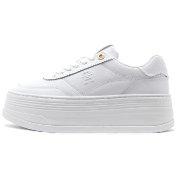 leather flatform court sneakers women