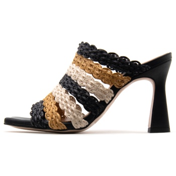 corinne raffia leather high heel