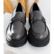  loafers chunky σε ματ χρώματα - γκρι σκούρο