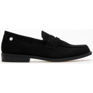  loafers suede με ραφές xti 142177 - μαύρο