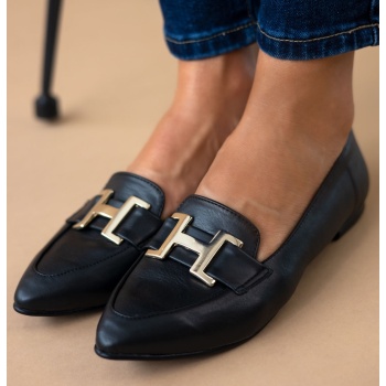 loafers μυτερά με διακοσμητικό estil 