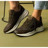  sneakers με φερμουάρ refresh 171318 - χακί