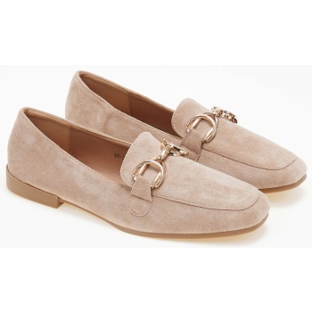 loafers suede με μεταλλικό διακοσμητικό σε προσφορά