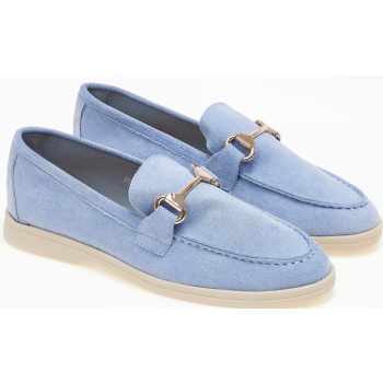 loafers comfort suede - γαλάζιο σε προσφορά