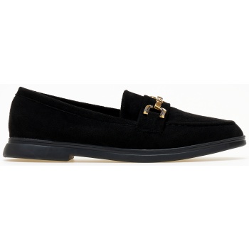 loafers suede με μεταλλικό στοιχείο 