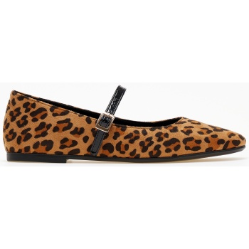 μπαλαρίνες suede με print - leopard